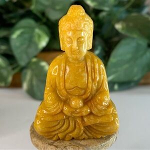 Chinese Jade Stone Buddha Figurine Carved Mythical Man Human Person Statue 2.4"